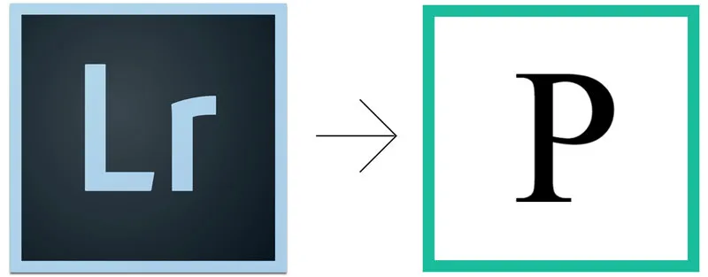 foto.umbii.boo's Lightroom Plugin lets photographers import their files from Lightroom, effortlessly & seamlessly as shown here with the Lightroom and foto.umbii.boo logos.