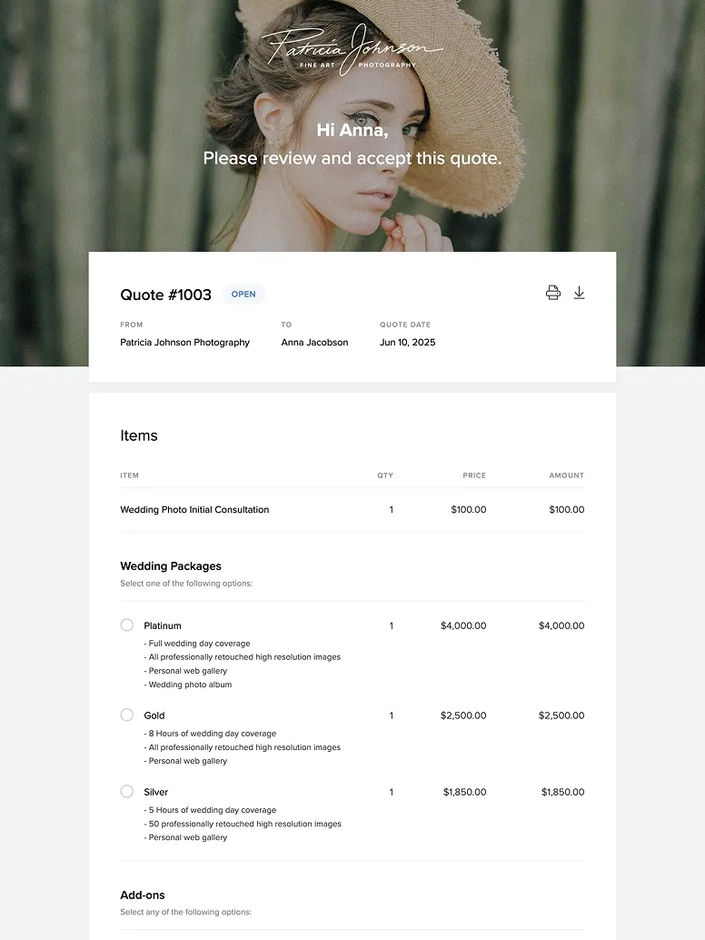 Wedding photography questionnaire with client details and preferences—foto.umbii.boo makes it simple to collect client info online before shoots.