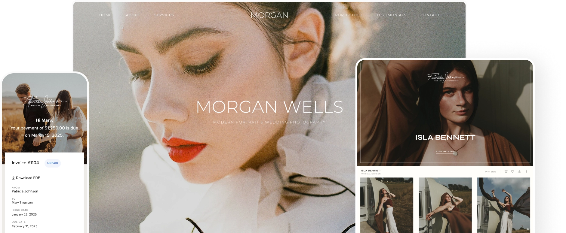 Start using foto.umbii.boo for free, and upgrade only if you need to. Design beautiful experiences like these wedding photographer websites, client invoicing, and online galleries.