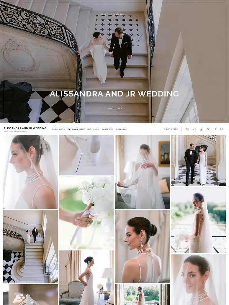 Elegant wedding photography of Alissandra and JR with timeless bridal portraits, black-tie ceremony, and luxury venue details. A foto.umbii.boo Client Gallery by Jose Villa Photography.